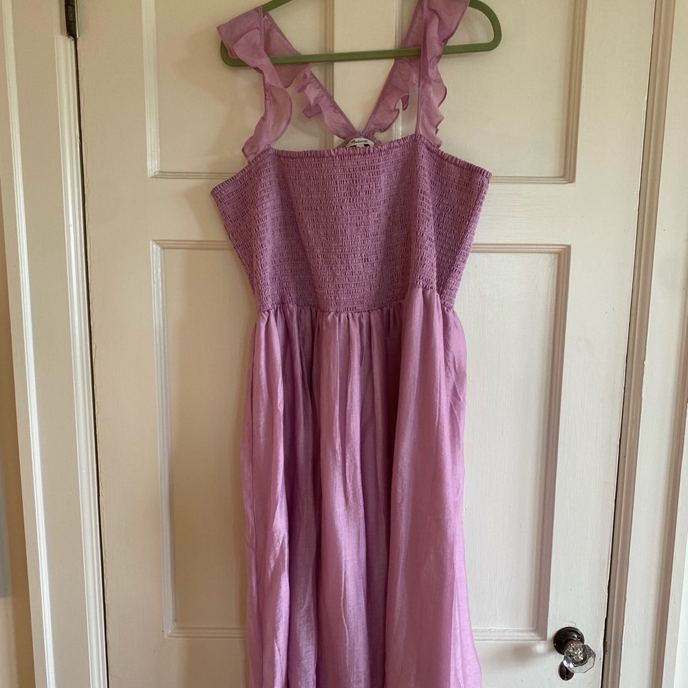 Madewell Smocked Purple Midi Dress size 2X
